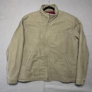 G by Graphite Vintage Canvas Work Jacket Barn Chore Mens 2XL Tan Bomber Lined